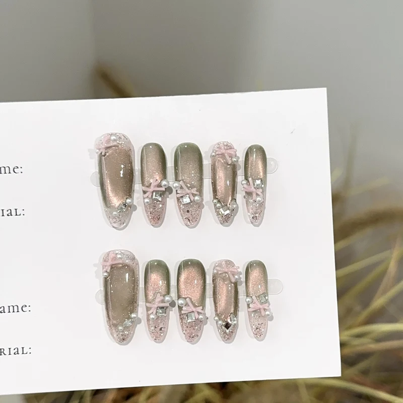 Dekorativer Glitter Press-On Nagelset