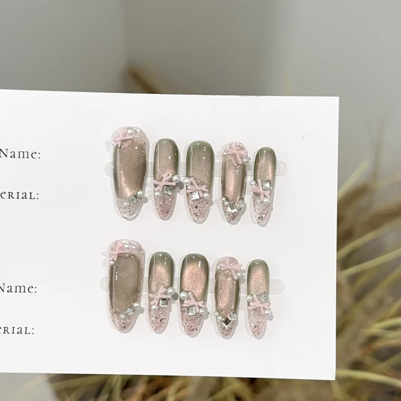 Dekorativer Glitter Press-On Nagelset
