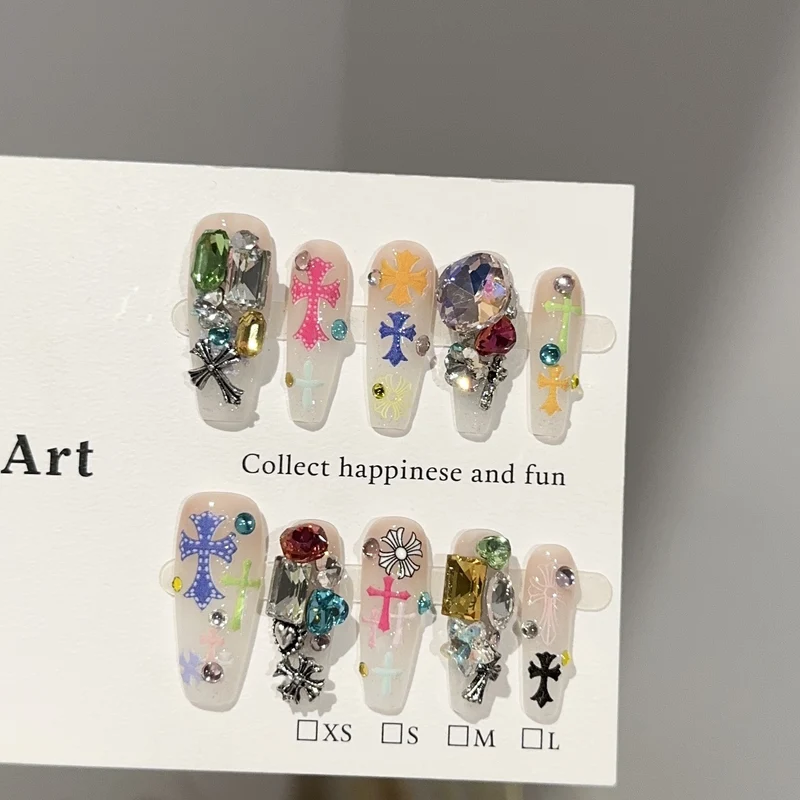 Künstlerisches Multi-Design Press-On Nagelset