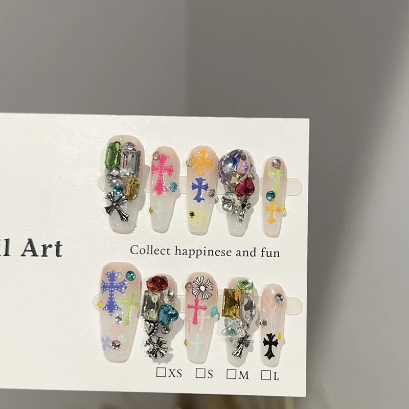 Künstlerisches Multi-Design Press-On Nagelset