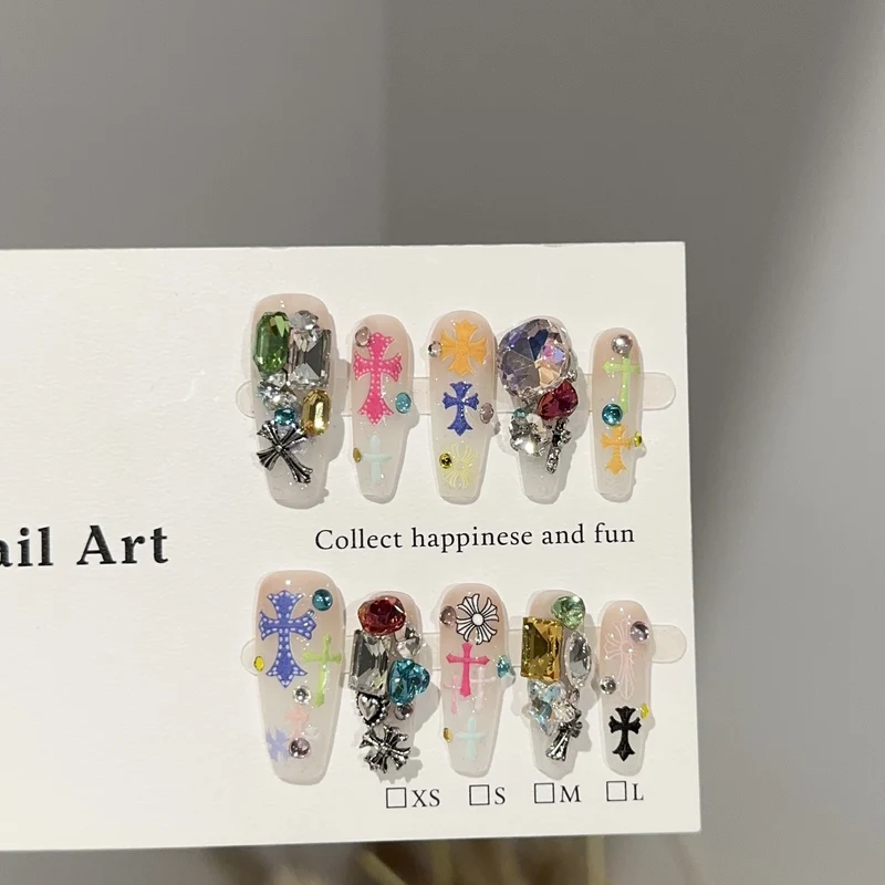 Künstlerisches Multi-Design Press-On Nagelset