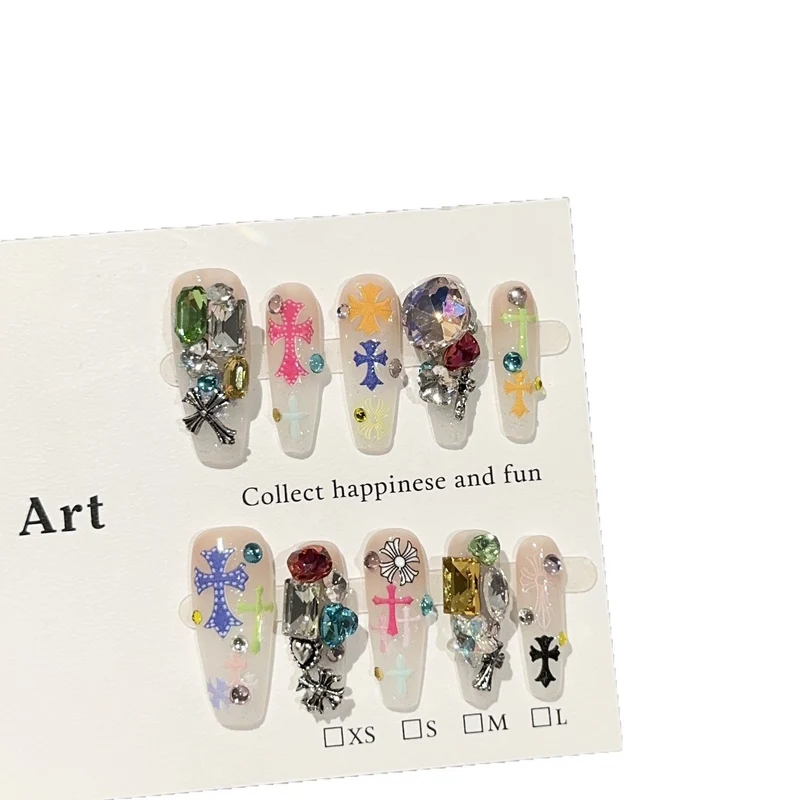 Künstlerisches Multi-Design Press-On Nagelset
