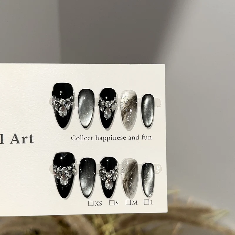 Künstlerisches Glamour Press-On Nagelset