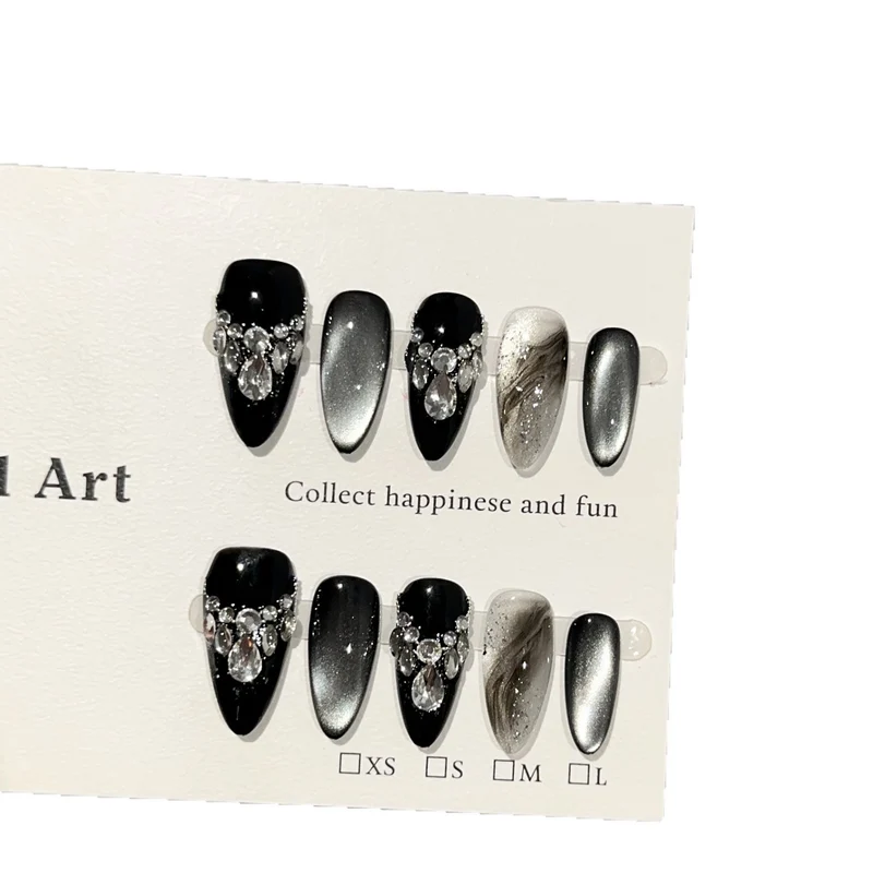 Künstlerisches Glamour Press-On Nagelset