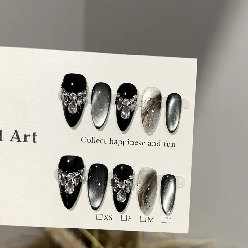 Künstlerisches Glamour Press-On Nagelset