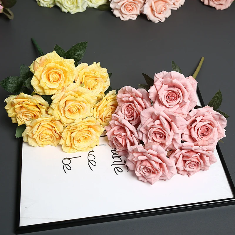 Premium Künstlicher Blumenkopf Rosenstrauß