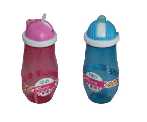 Chico Wasserflasche mit Strohhalm in 2 Farben 400 ml.