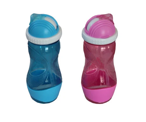 Kido Wasserflasche mit Strohhalm in 2 Farben 400 ml.
