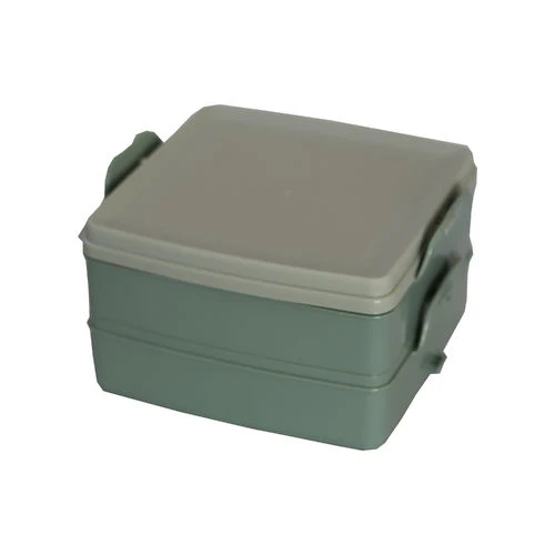 Lunchbox, Vesperdose mit 2 Fächern in 4 Farben 15x15x9 cm