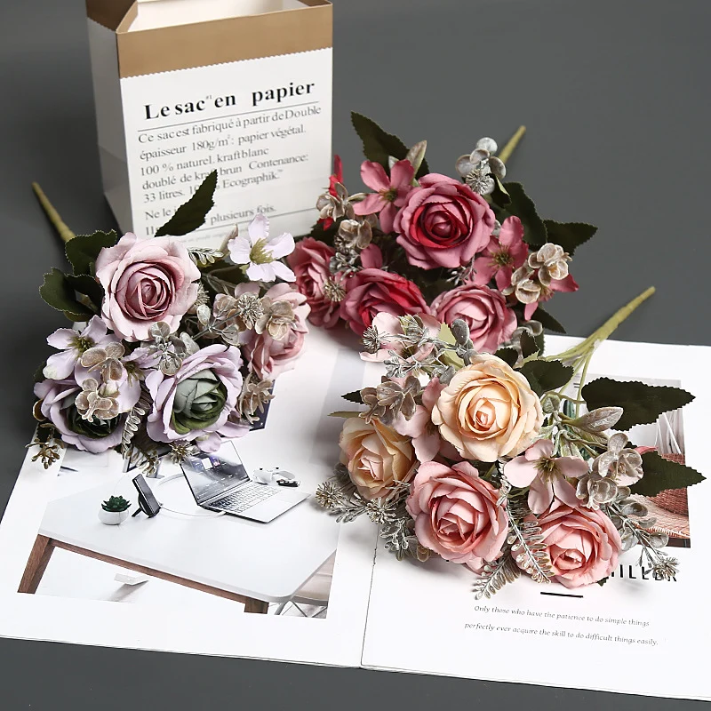 Faux Blumenstrauß für die Indoor-Heimdekoration
