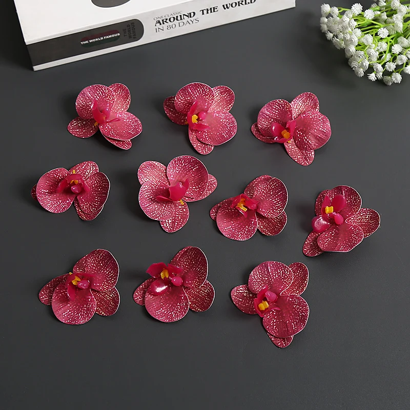 Künstliche Orchideenblütenakzente für die Wohnkultur