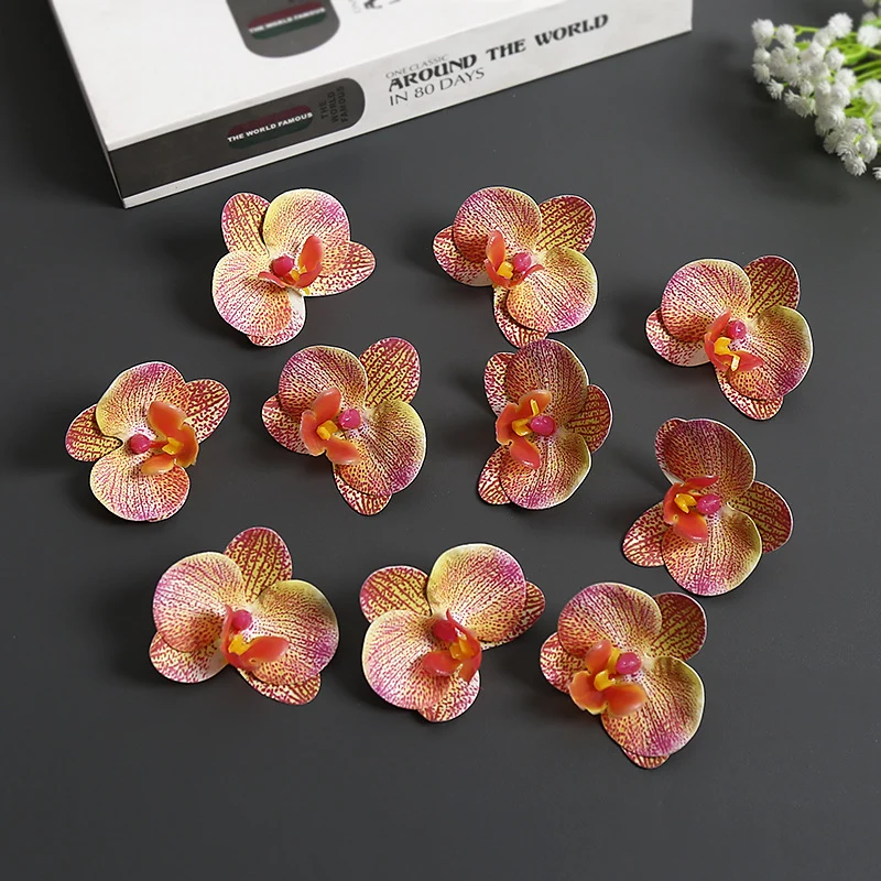 Künstliche Orchideenblütenakzente für die Wohnkultur