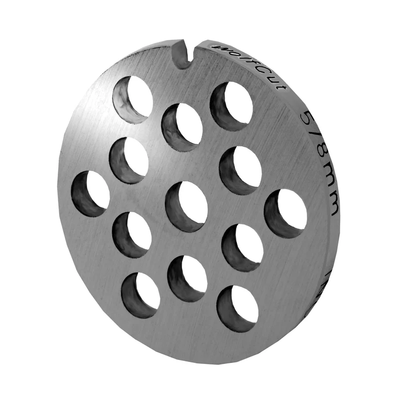 WOLFCUT - Fleischwolfscheibensatz 3 mm + 8 mm Bohrung und ein Kreuzmesser kompatibel mit allen gängigen Fleischwolf Marken Größe 5