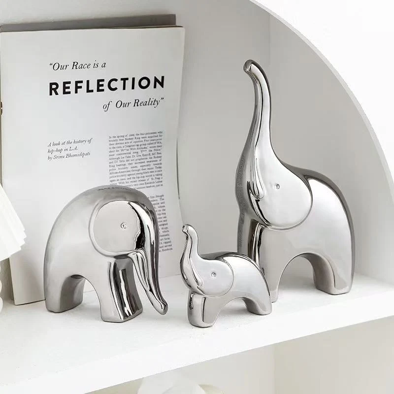 Dekorative Metall-Elefant-Figuren für Wohnkultur