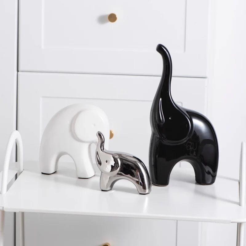 Dekorative Metall-Elefant-Figuren für Wohnkultur
