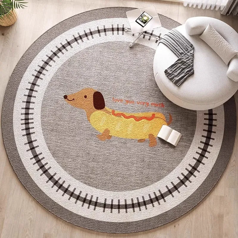 Dekorativer hundethemed Bereichsteppich für die Wohnkultur