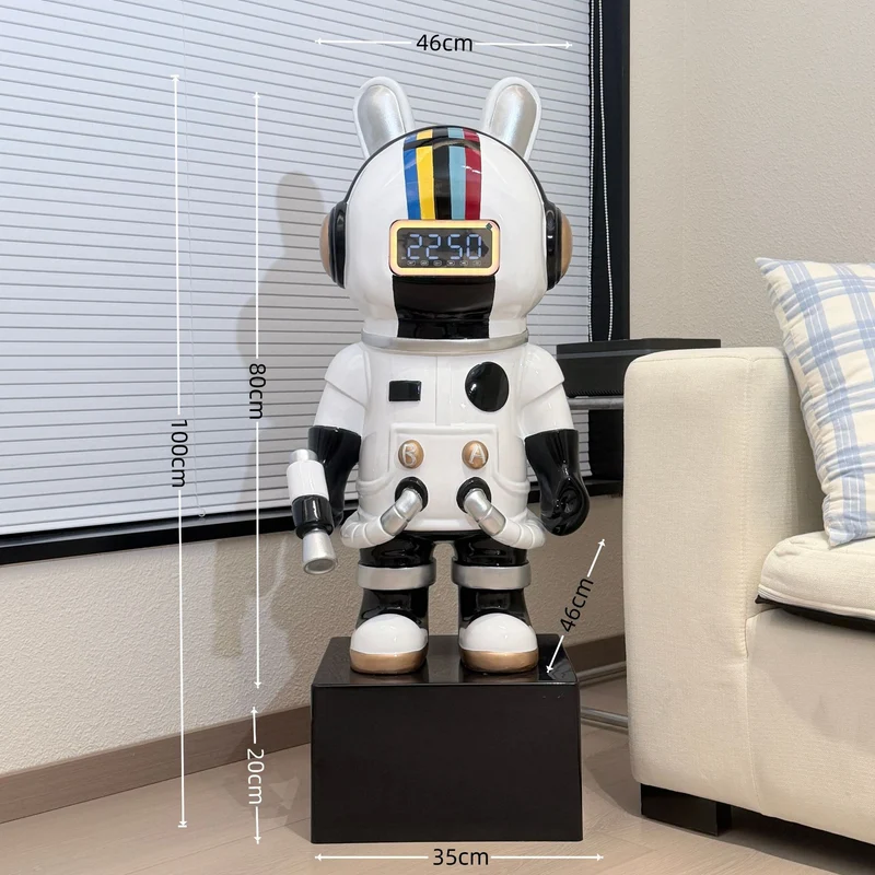 Dekorativer Astronauten-Uhrenfigur für die Heimdekoration