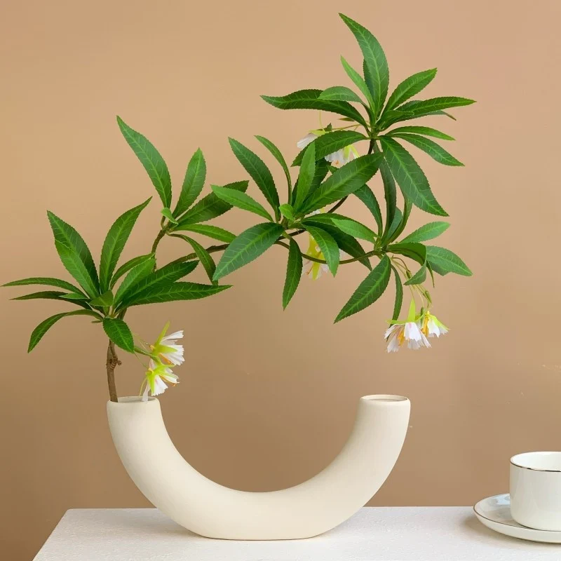 Künstlerische kurvenförmige Vase für die Wohnkultur-Darstellung