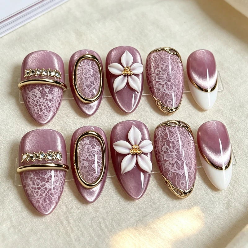 Premium dekorative Press-On Nagelset