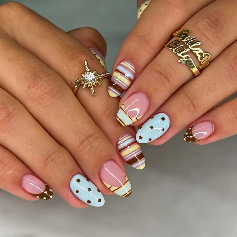 Glamorous Press-On Nagelkunst Set