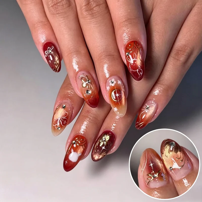 Dekoratives Press-On Nagelkunstset