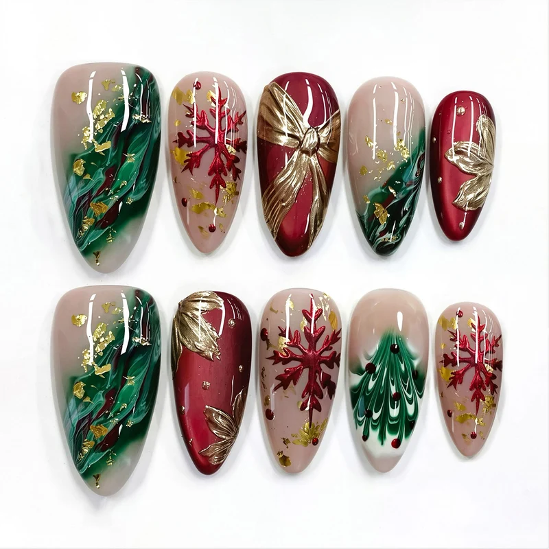 Dekoratives Urlaub Press-On Nagelset