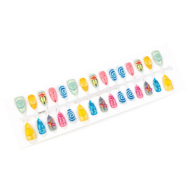 Kreatives Florales Press-On Nagelset
