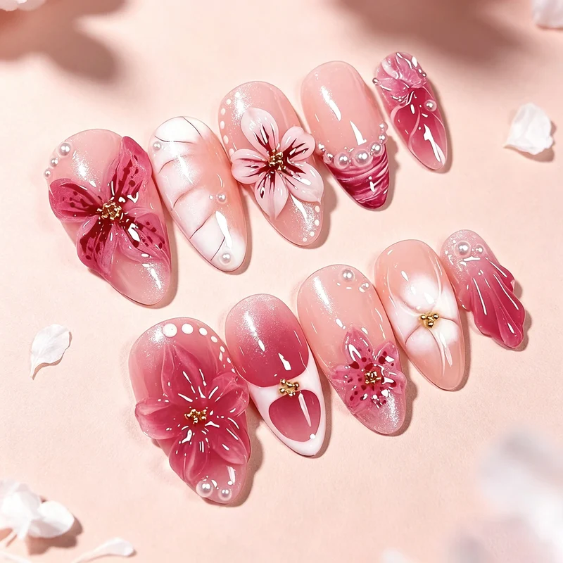 Künstlerisch inspirierte Press-On Nagelkollektion