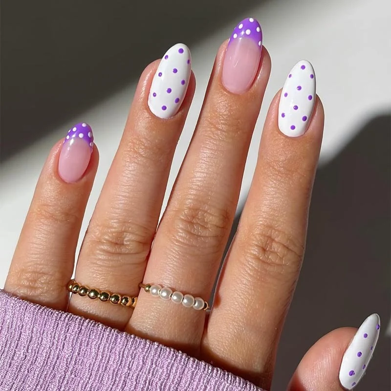 Polka Dot Press-On Nagelkunst