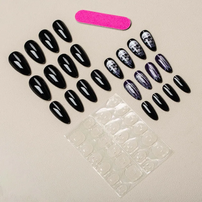 Halloween-Themen Skelett Nagelkunst