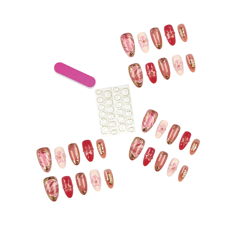 Florales Akzent Press-On Nail Design