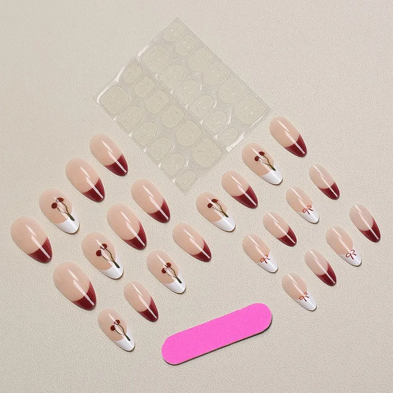Blumenakzent Press-On Nail Art Design