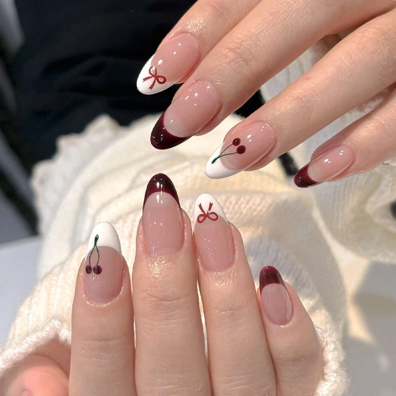 Blumenakzent Press-On Nail Art Design