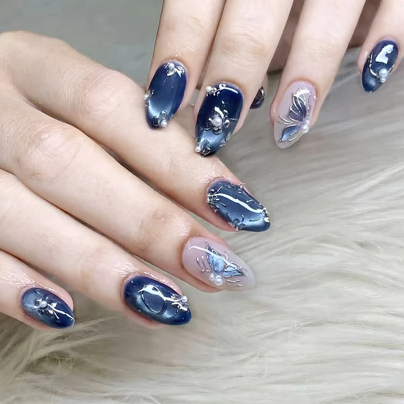 Dekoratives Press-On-Nagelspitzen-Set