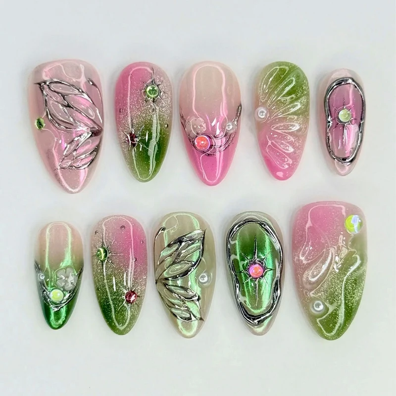 Dekorative Press-On Nagelspitzen