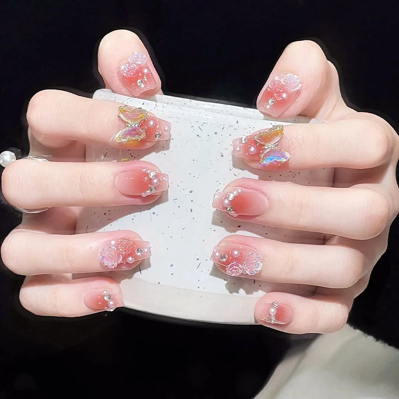 Dekoratives Press-On-Nageldesign-Set