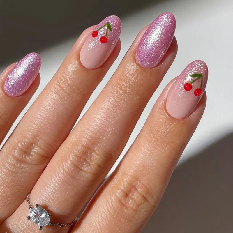 Chic Kirschblüten Nagelkunst