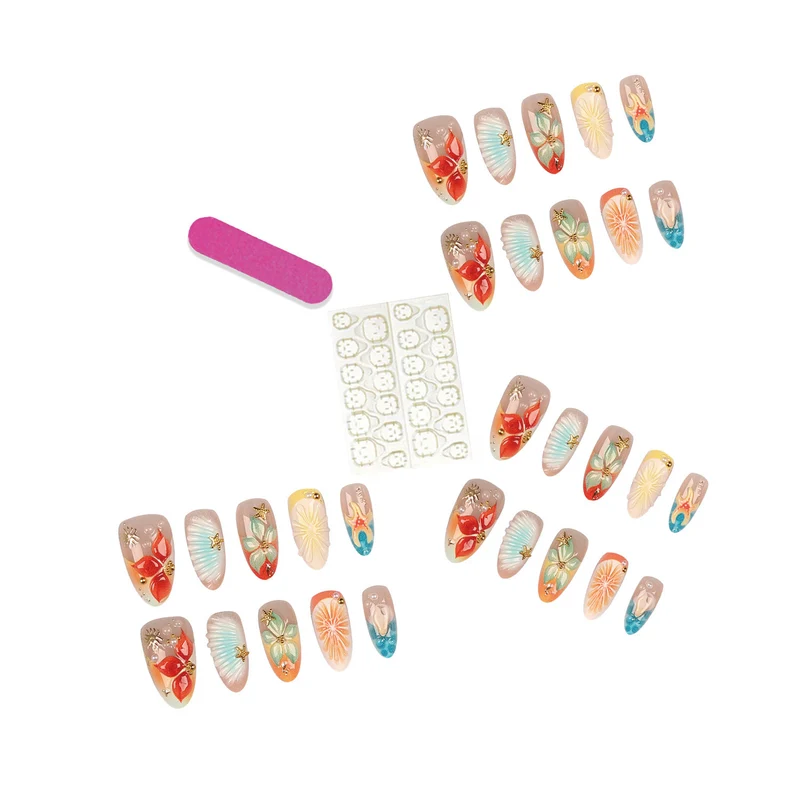 Künstlerische Sommer-Themen-Nagelspitzen
