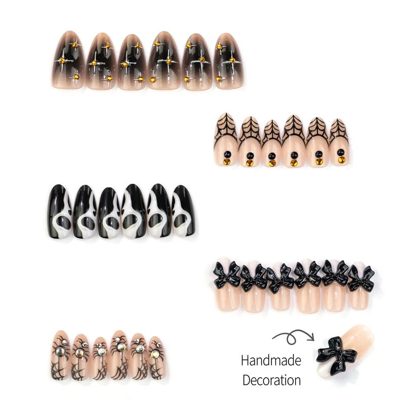 Dekoratives manuelles Press-On-Nagel-Set