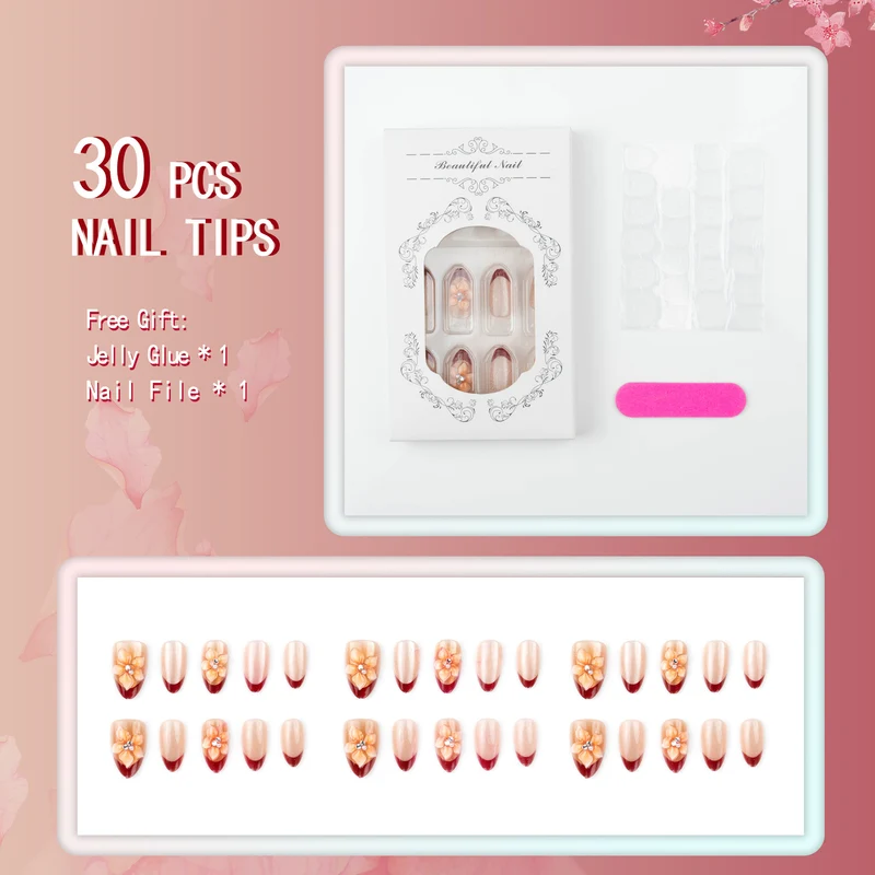Dekoratives Florales Press-On Nagelset 1790738730