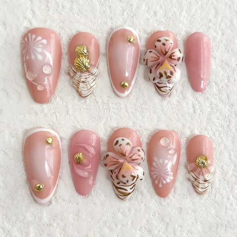 Dekoratives Floral Press-On Nagelkunst Set 1790738549
