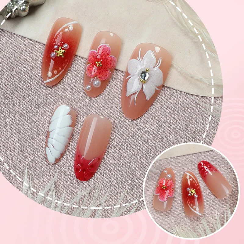 Dekoratives Floral Nagelkunst Set
