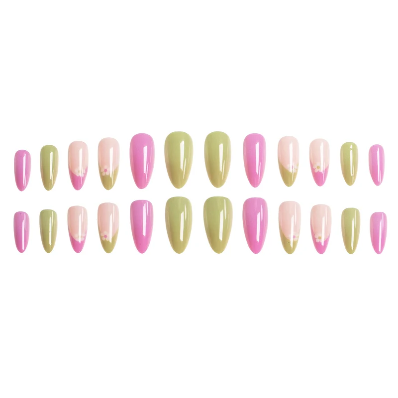 Künstlerische florale Akzent-Nagelspitzen
