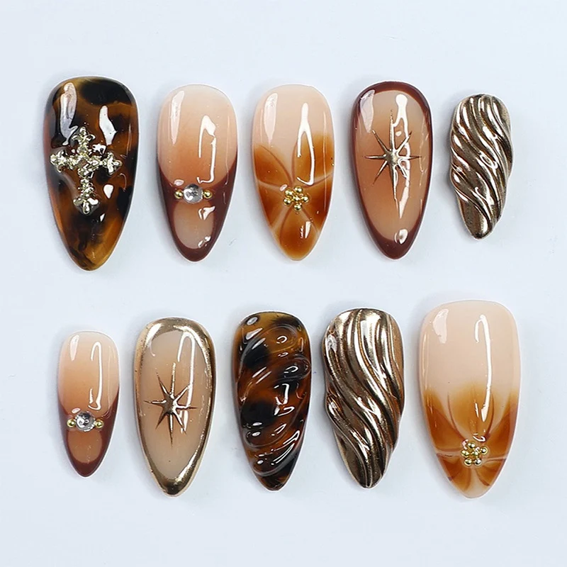 Dekorativer Press-On Nagelkunst Set