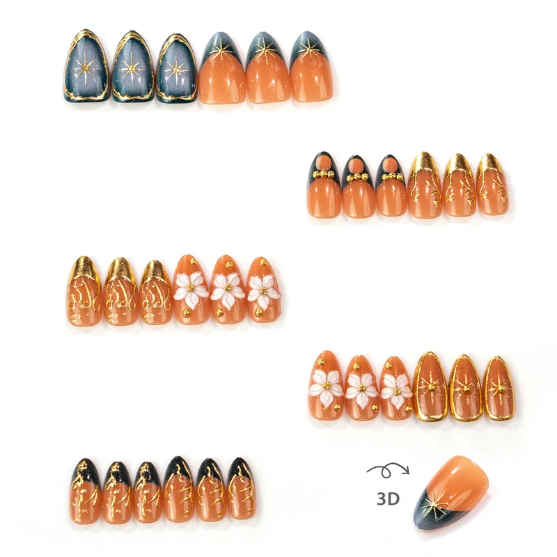 Künstlerische Press-On Nagelkunst Kollektion
