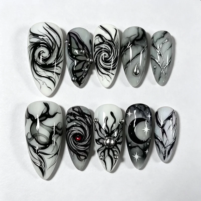 Künstlerisches manuelles Press-On-Nagelset 1790738840