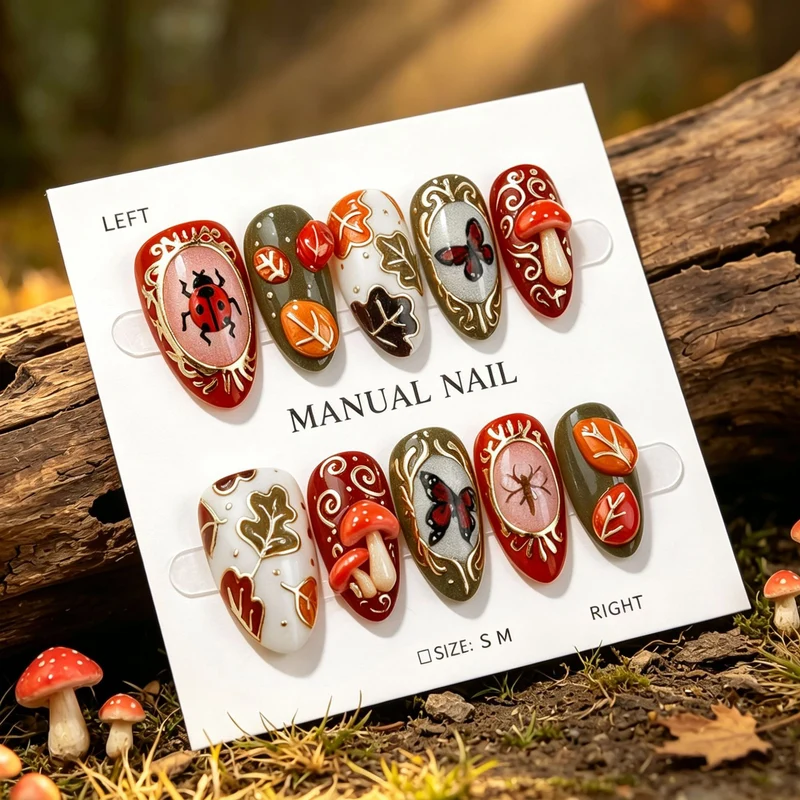 Künstlerisches Manuelles Press-On Nagelkunst Set