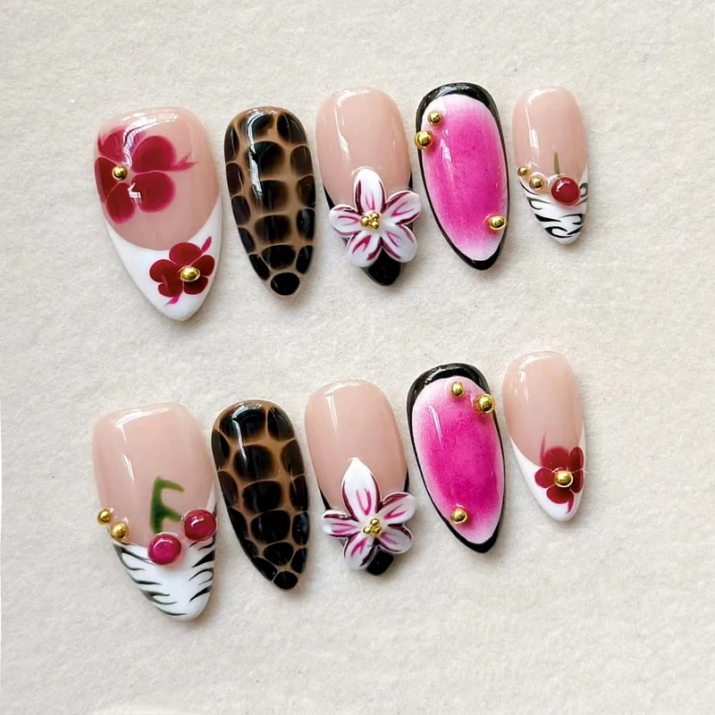Künstlerisches Blumen- und Musternägel-Set 1790738681