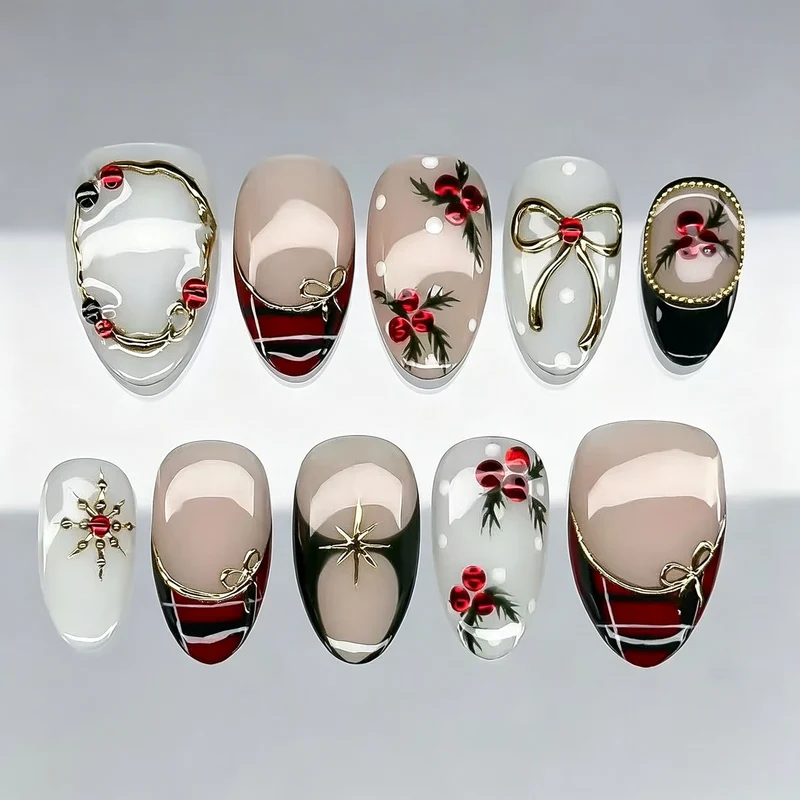 Kreatives Thema „Urlaub“ Press-On Nagelkunst Set