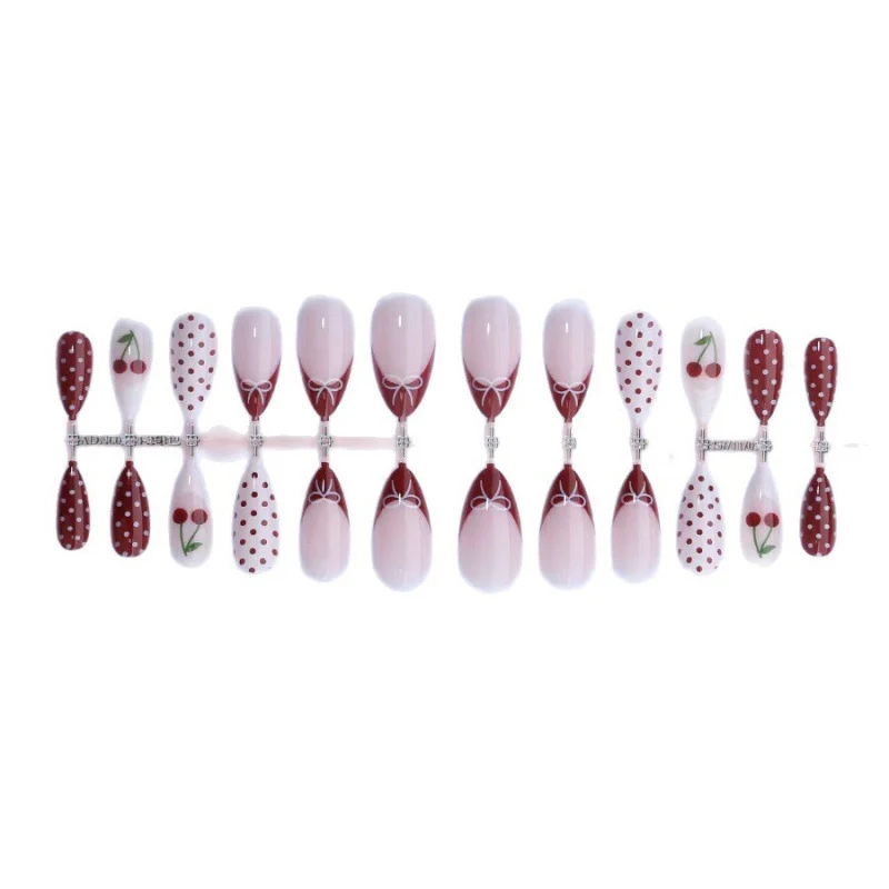 Kirschblüten-inspiriertes Press-On-Nagelkunst-Set